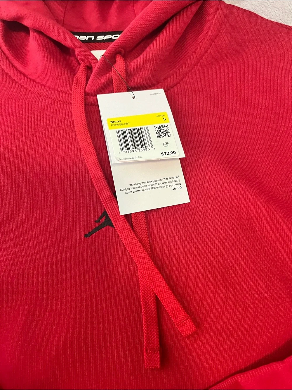 Jordan’s sports Men's Red Pullover Hoodie - Classic Casual Sweatshirt
